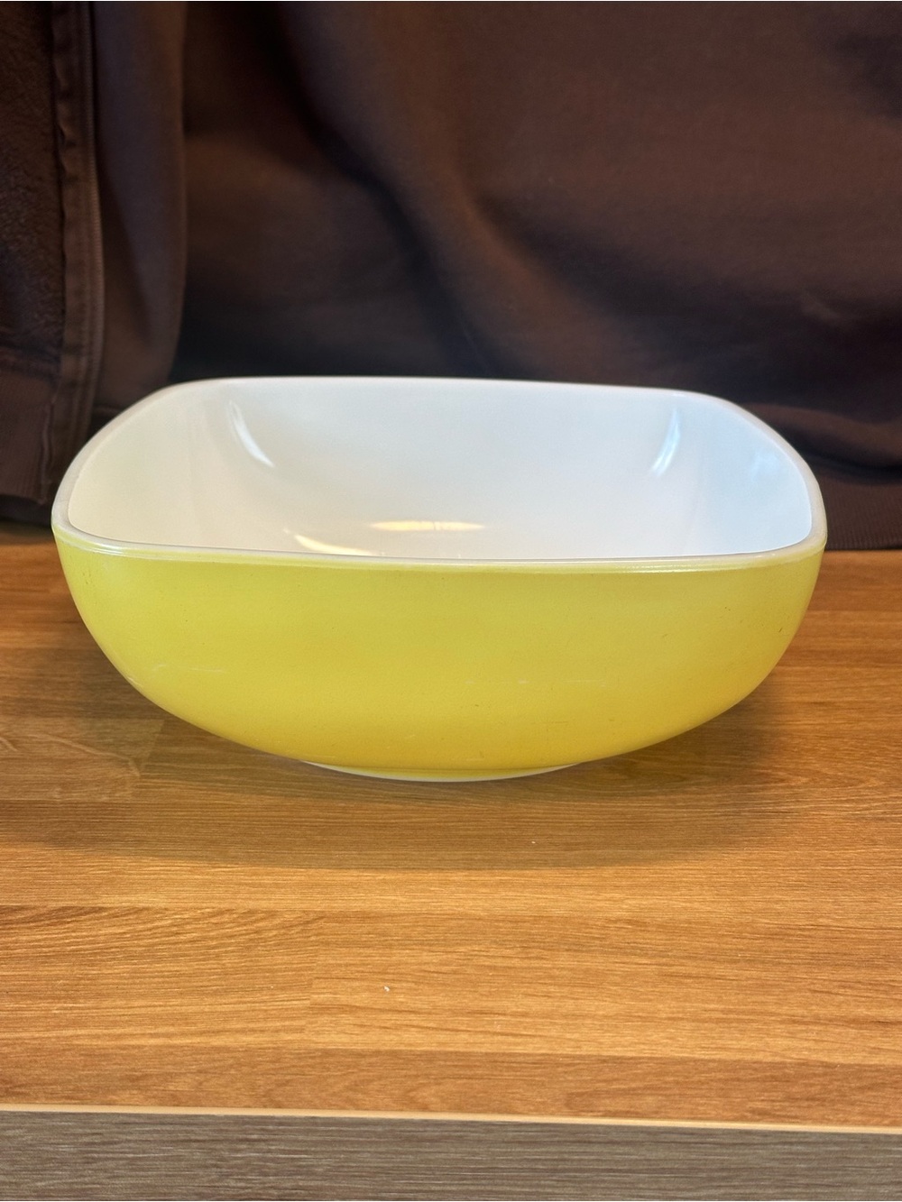 Vintage Pyrex #625-B Yellow Hostess Square Serving Bowl Mid Century